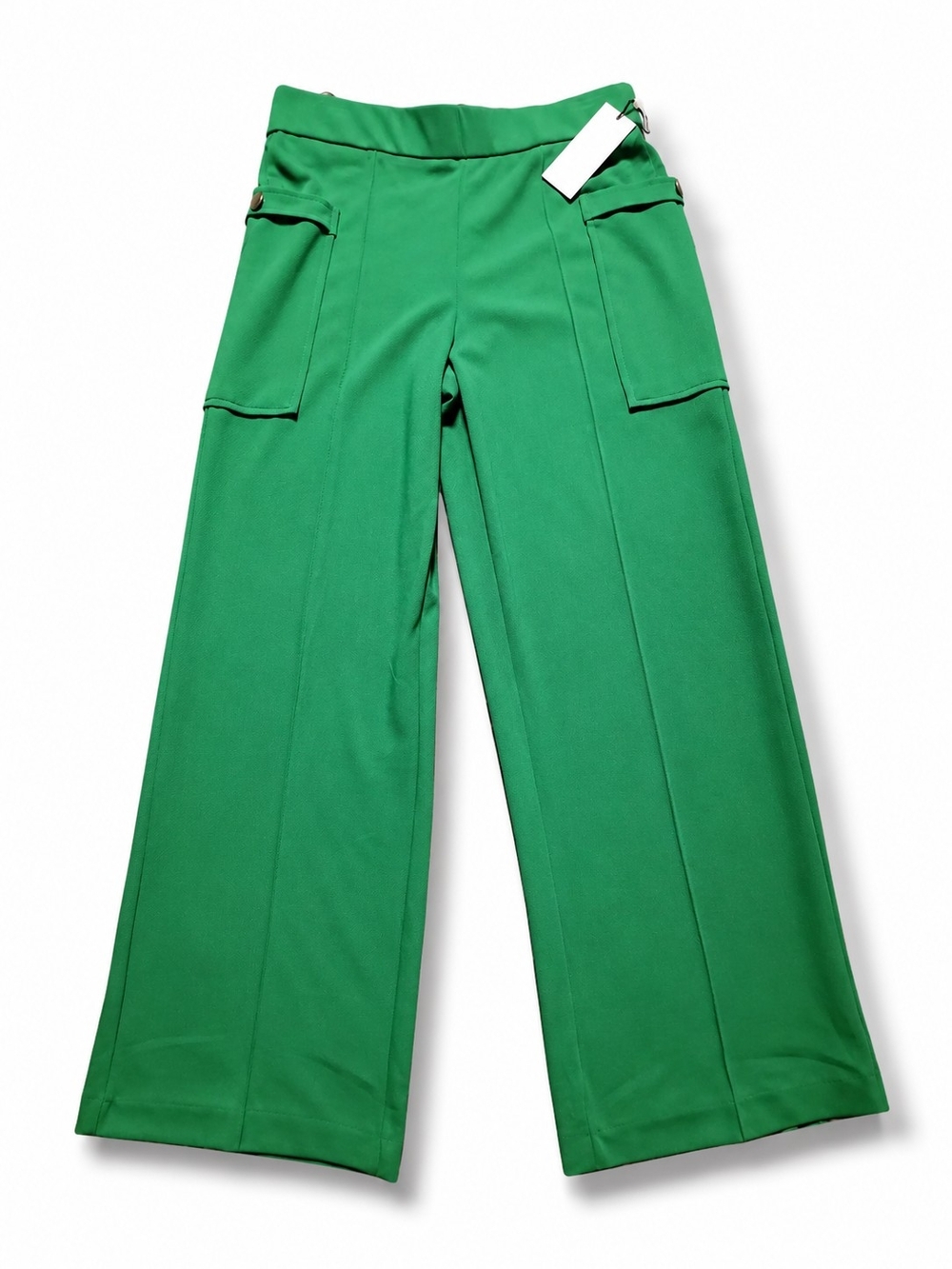 High-Rise Wide-Leg Cargo Pants — Green - Picture 2 of 3